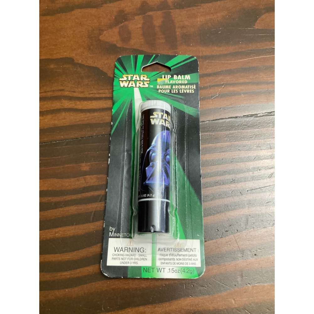 Vintage Star Wars Lip Balm Flavored NIP Darth Vader Grape Flavor Minnetonka